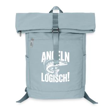 Angeln Logisch! - Laptop-Rucksack  - Eisblau - Vorne