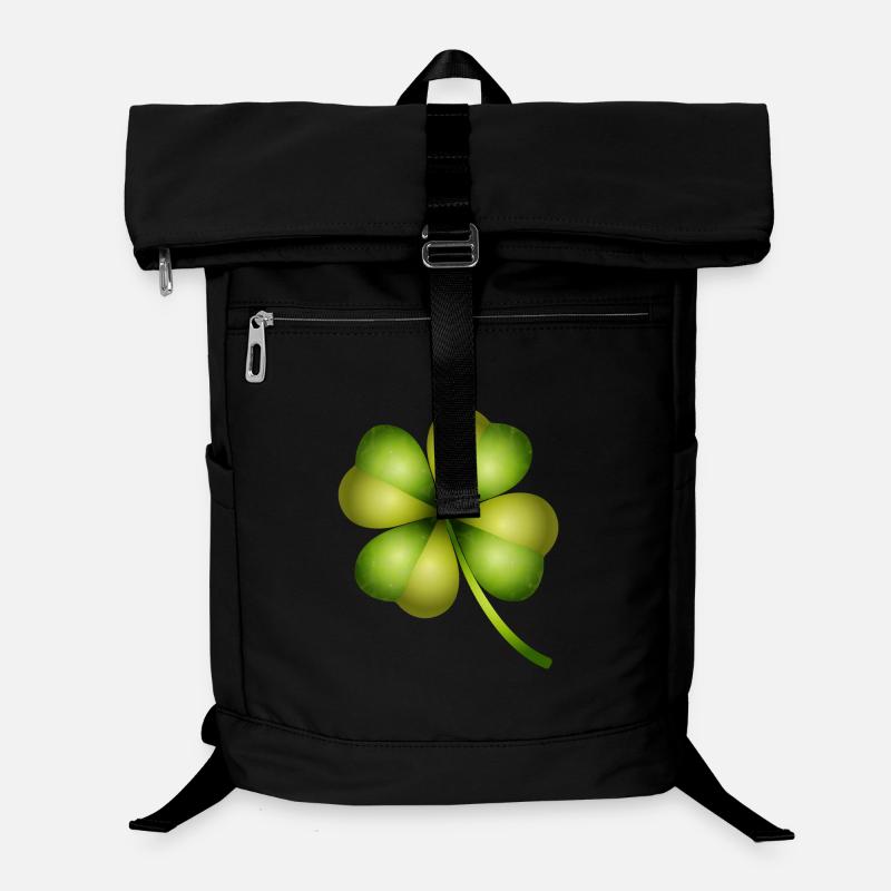 four-leaf clover in bright green tones Laptop Backpack