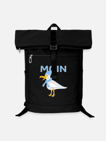Lustige Möwe - Laptop-Rucksack  - Schwarz