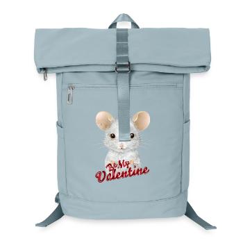 cute white mouse for valentine's day - Laptop Backpack - ice blue - Front