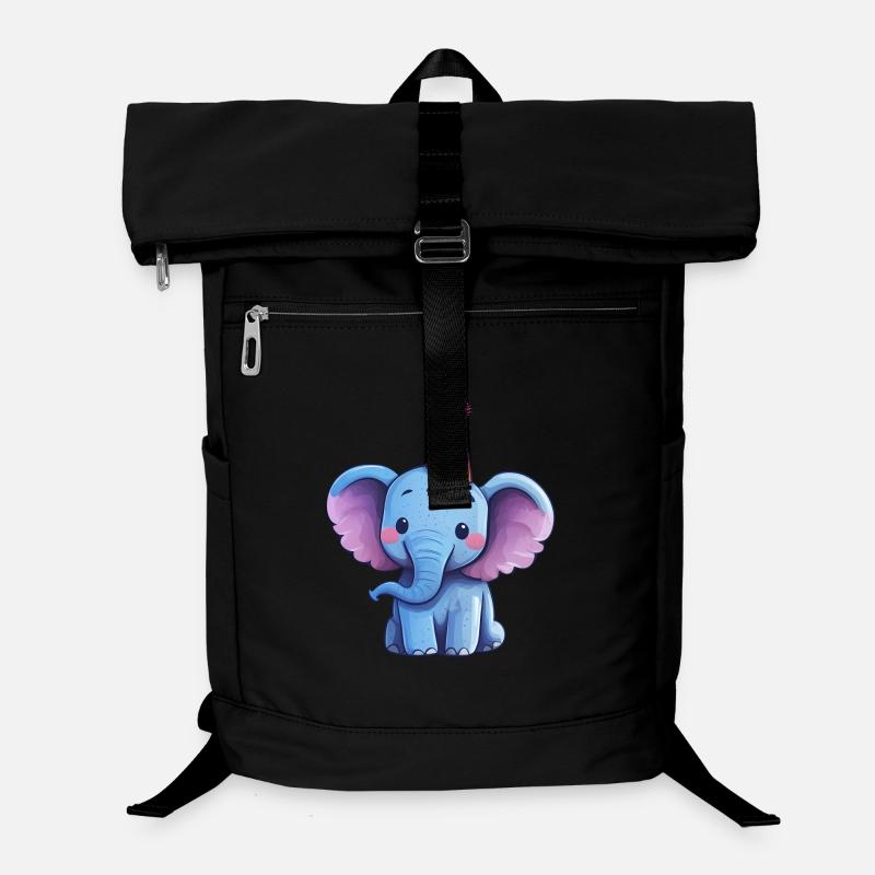 Éléphant heureux mignon avec chapeau de fête Sac à dos ordinateur