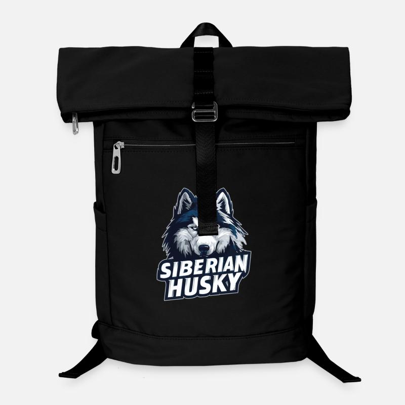 Siberian Husky Kopf Illustration Laptop-Rucksack 
