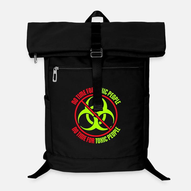 No Time Toxic People Grenzen Selbstfürsorge Spruch Laptop-Rucksack 