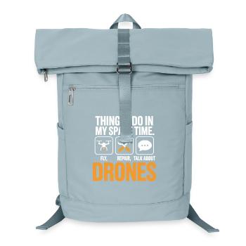 Drones: Fly Repair Talk in Spare Time - Laptop Backpack - ice blue - Front