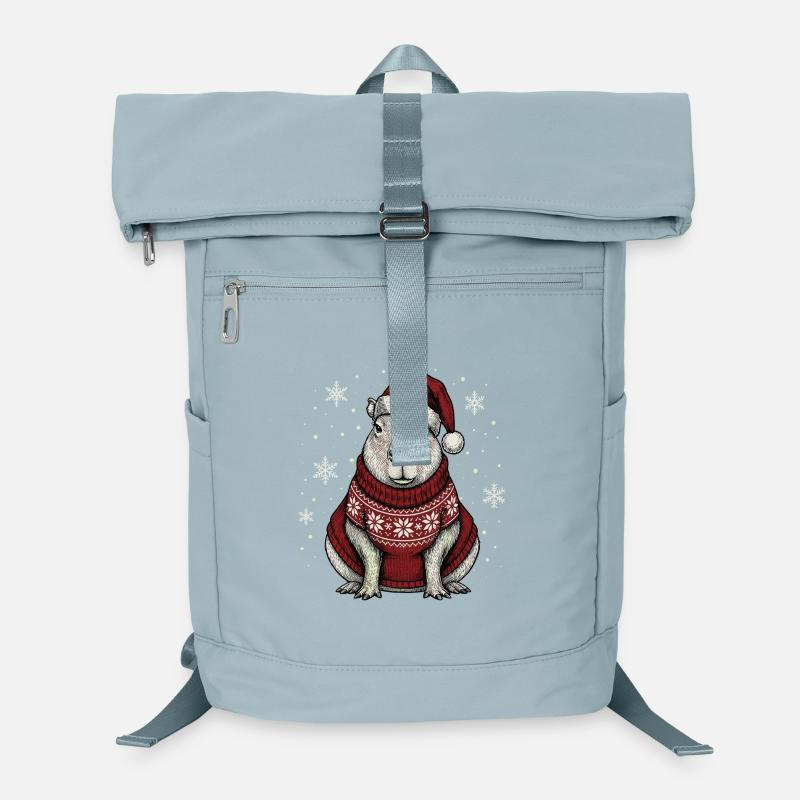 Capybarry Christmas Capybara Pyjama Weihnachten Laptop-Rucksack 