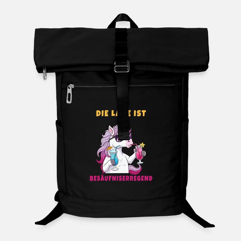 The location is drunkenness – Funny unicorn - Laptop Backpack - black