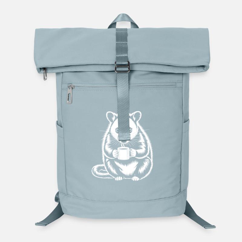 Coffee-drinking possum motif Laptop Backpack