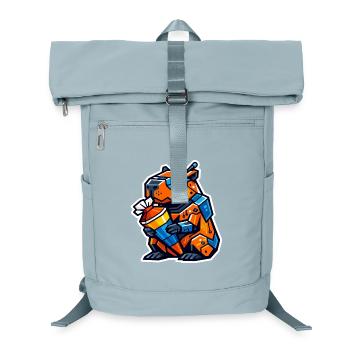 Capybara 1. Schultag | Einschulung Kinder - Laptop-Rucksack  - Eisblau - Vorne