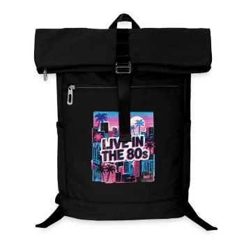 80s Retro Vintage Party - Laptop Backpack - black - Front