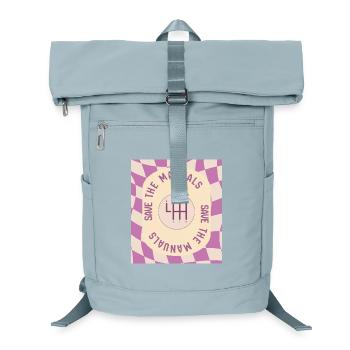 Save The Manuals Design for Petrolheads - Purple - Laptop Backpack - ice blue - Front