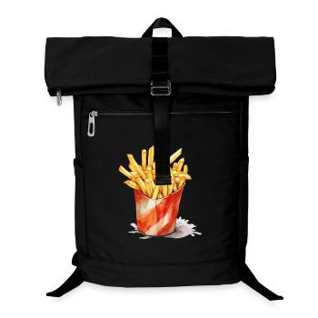 Aquarell Pommes Becher - Laptop-Rucksack  - Schwarz - Vorne