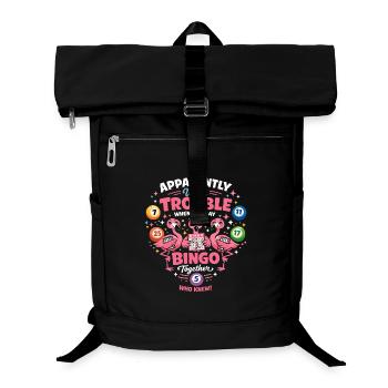 Bingo Flamingos Funny Saying Ladies Design - Laptop Backpack - black - Front