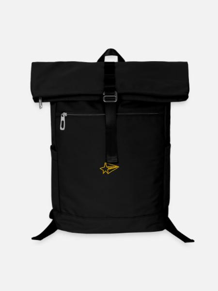 Stern bestickt - Laptop-Rucksack - Schwarz