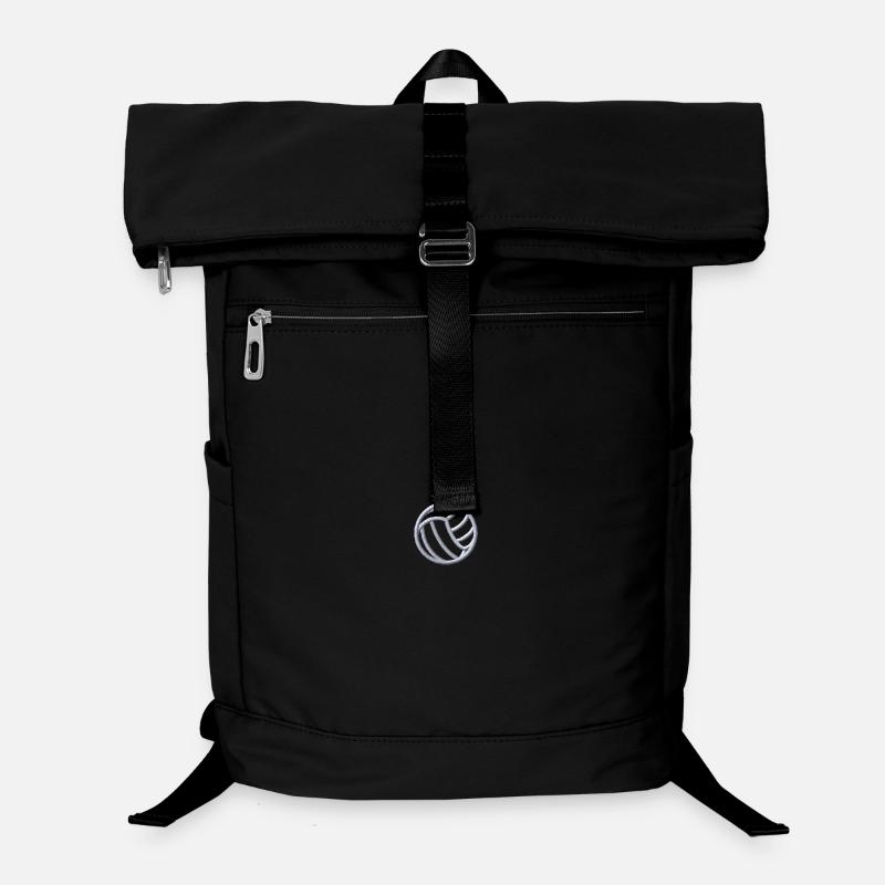 Volleyball white embroidered Laptop Backpack