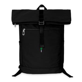 Embroidered leeks - Laptop Backpack - black - Front