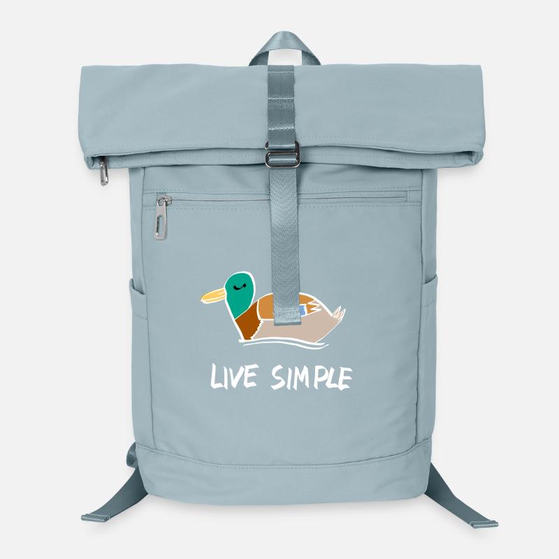 Live Simple Beautiful-Bird Design Benutzerdefinierter Text Laptop-Rucksack 