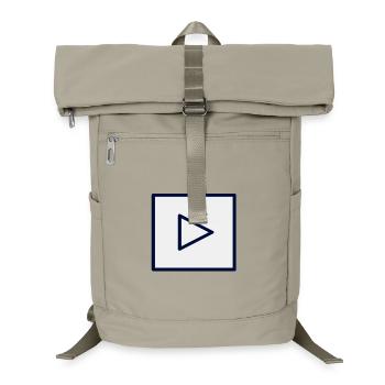 Square Play Symbol Design - Laptop Backpack - sand beige - Front