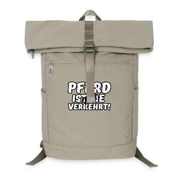 Pferd Reiten Reiter Tier Sprüche - Laptop-Rucksack  - Sandbeige - Vorne