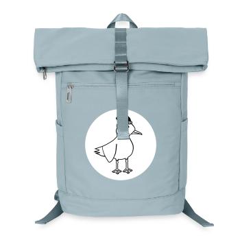 Möwe Anarchie – Freche maritim Hipster Küstenkunst - Laptop-Rucksack  - Eisblau - Vorne