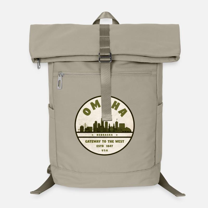 Insigne vintage Omaha Skyline Sac à dos ordinateur