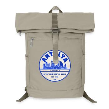 Antalya Skyline Emblem - Küstenstadt Flair - Laptop-Rucksack  - Sandbeige - Vorne