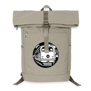 Locomotive, train, railway - Laptop Backpack - sand beige - Front