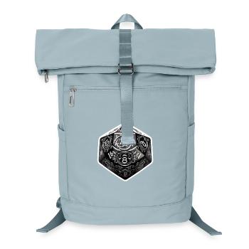 Schwarzer W20 Mit Drachensymbol RPG Shirt - Laptop-Rucksack  - Eisblau - Vorne