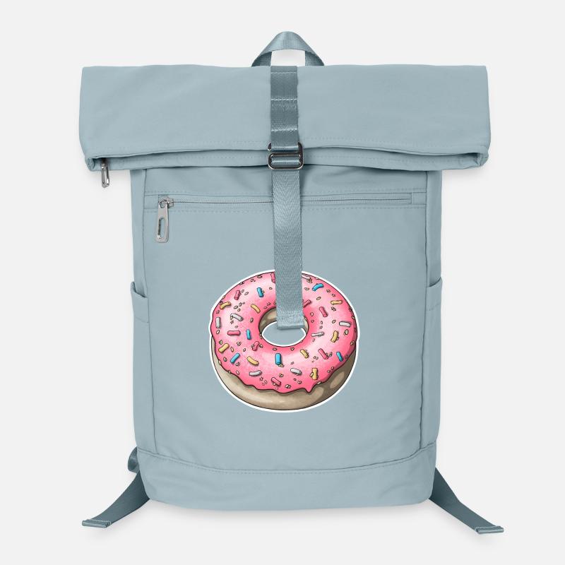 Verspieltes rosa Streusel-Donut-Design Laptop-Rucksack 