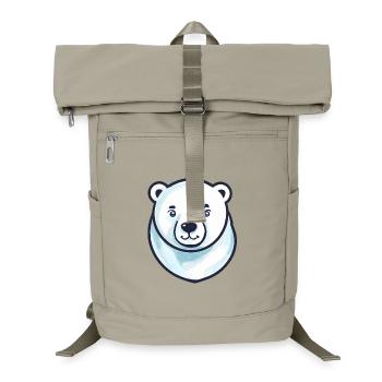 Eisbär-Kopf (Comic) - Laptop-Rucksack  - Sandbeige - Vorne