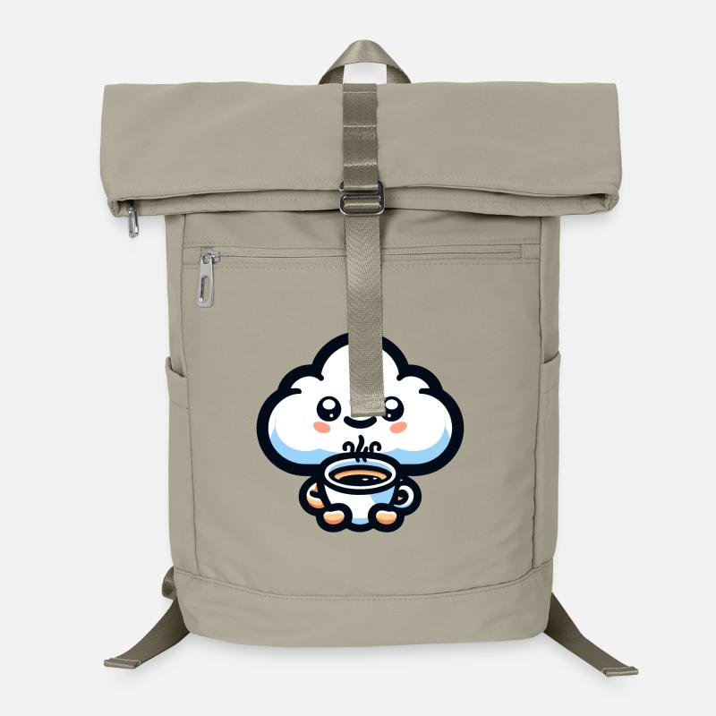 Caffeine Cumulus: The Cheerful Cloud Laptop Backpack