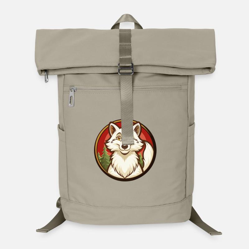 Polarfuchs Bunte Kawaii Cartoon Figur Haustier Laptop-Rucksack 