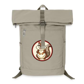 Chipmunk Colorful Kawaii Cartoon Character Clipart - Laptop Backpack - sand beige - Front