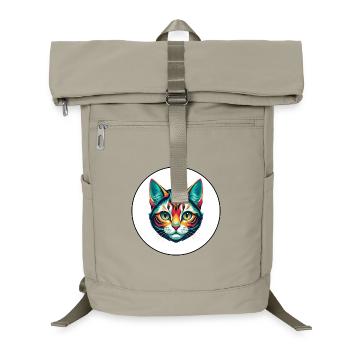 American Shorthair Cat Breed Cartoon Kawaii Animal - Laptop Backpack - sand beige - Front