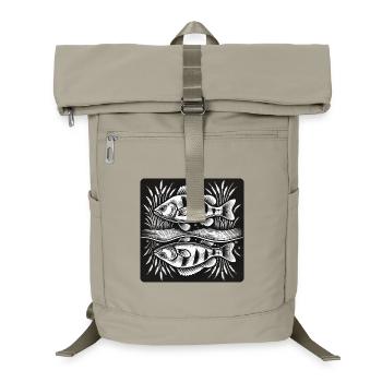 Perch fish angel design - Laptop Backpack - sand beige - Front