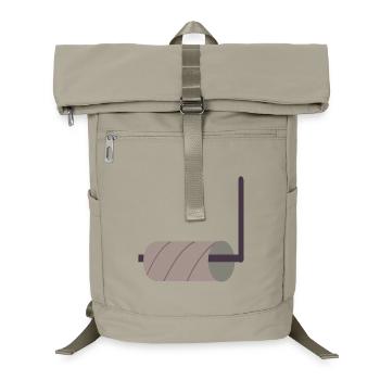 TOILET EMPTY TOILET PAPER ROLL - Laptop Backpack - sand beige - Front