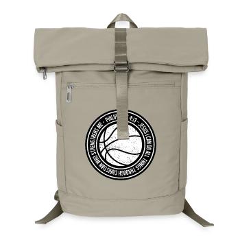 Basketball Glaube Philipper 4:13 - Laptop-Rucksack  - Sandbeige - Vorne