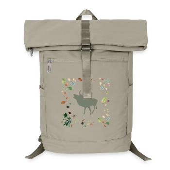 Hirsch mit Herbstlaub - Laptop-Rucksack  - Sandbeige - Vorne