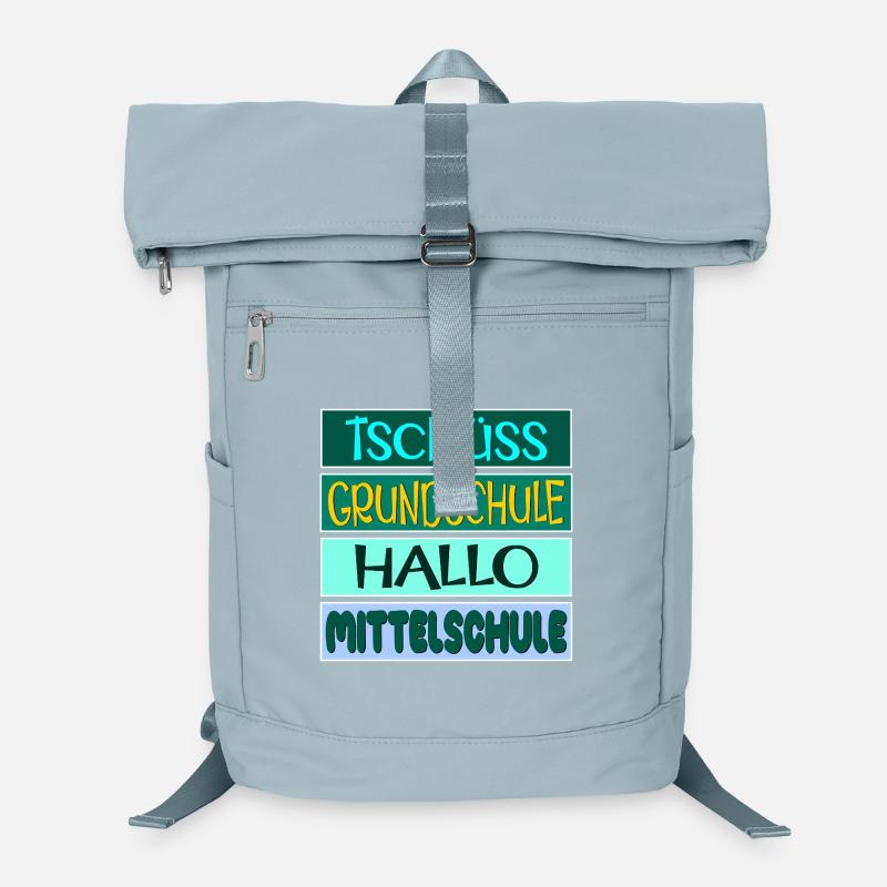 TSCHÜSS GRUNDSCHULE HALLO MITTELSCHULE SCHÜLER Laptop-Rucksack 