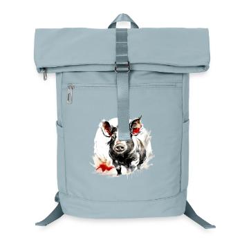 Chinesisches Sternzeichen Schwein - Laptop-Rucksack  - Eisblau - Vorne