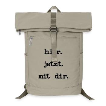 ACHTSAMKEIT LIEBE - Laptop-Rucksack  - Sandbeige - Vorne