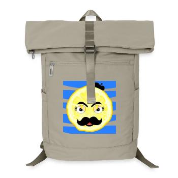Papa Moustache - Père Barbe - Sac à dos ordinateur - beige sable - Devant