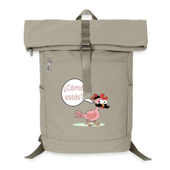 How are you - Chicken Chicken Mustache Hen - Laptop Backpack - sand beige - Front