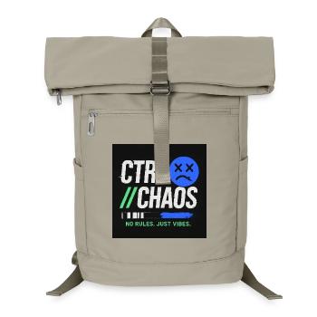 Ctrl Chaos Green and Blue - Urban Design Sneaker - Laptop Backpack - sand beige - Front
