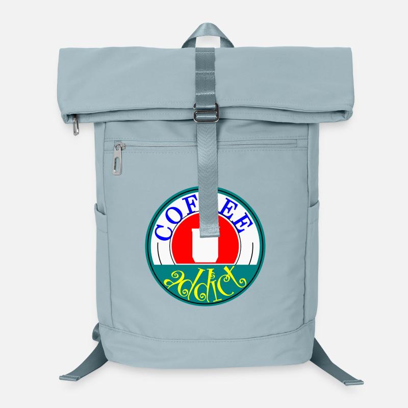 Coffee Addict Retro Abzeichen Design Laptop-Rucksack 