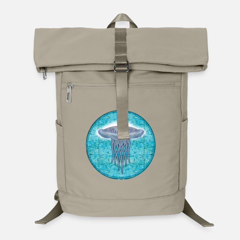 Underwater Jellyfish Illustration Laptop Backpack