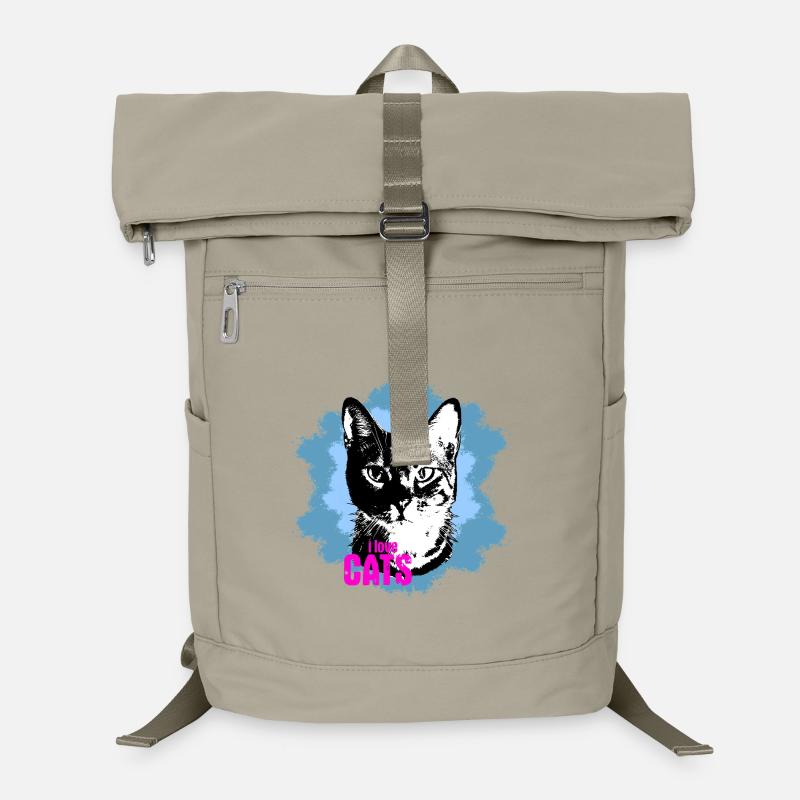 Cat Love Blue Splash Laptop Backpack