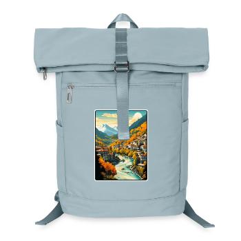 Sarajevo Bosnien Herbsttal Dorf Panorama - Laptop-Rucksack  - Eisblau - Vorne