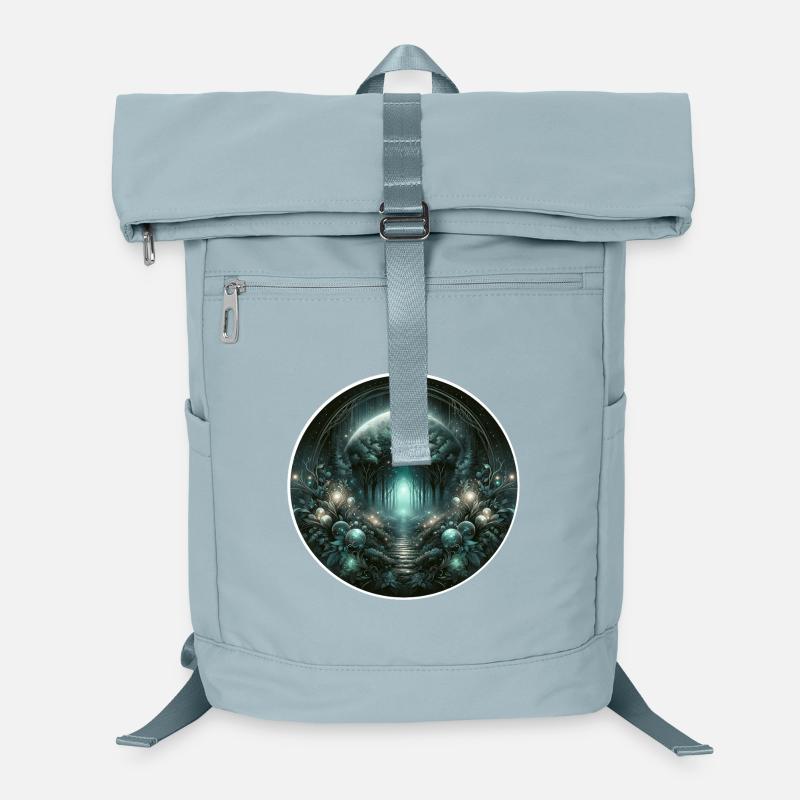Forêt lunaire circulaire Sac à dos ordinateur