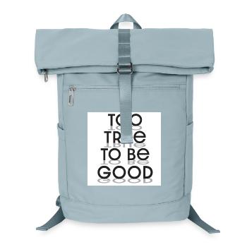 Too True To Be Good Typography - Laptop Backpack - ice blue - Front