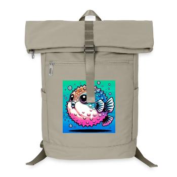 Kugelfisch - Laptop-Rucksack  - Sandbeige - Vorne